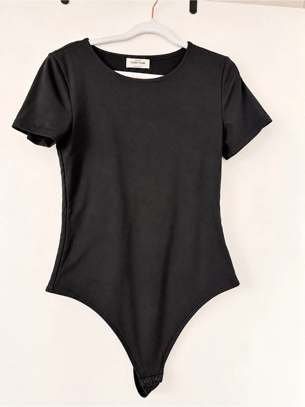 Babaton Contour Black Short Sleeve Bodysuit Like New